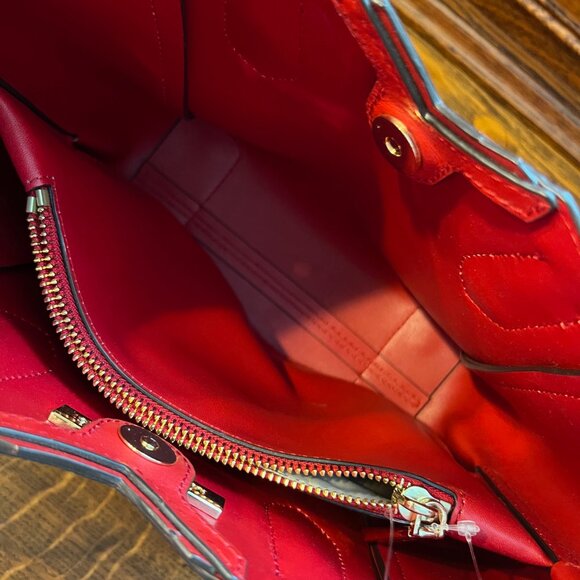 MICHAEL KORS Bright Red Leather Crossbody - Picture 6 of 14